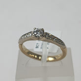 LADIES 9CT DIAMOND RING 3.7GMS Ring Size M / 6.5 US